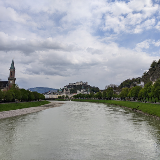 A view from Pont Müllner, Salzburg, Austria